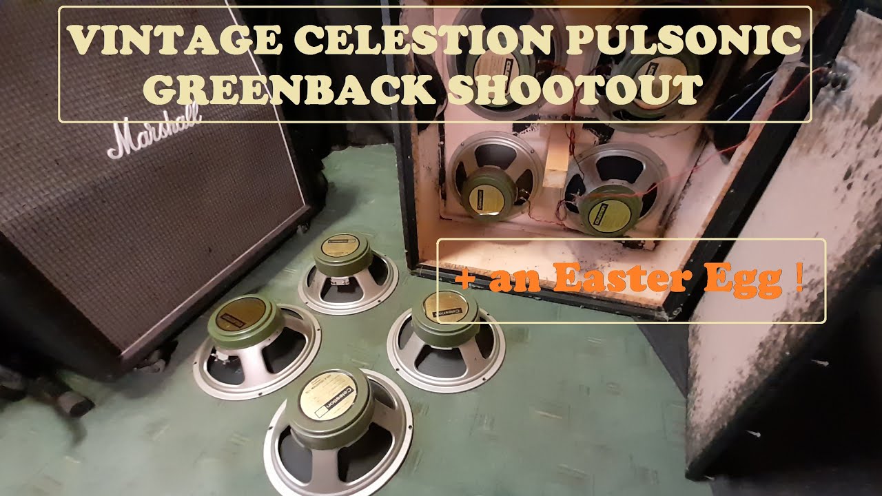 Vintage Celestion Greenback Pulsonic shootout + 92 Pulsonic RI 6402 // 5 different vintage speakers