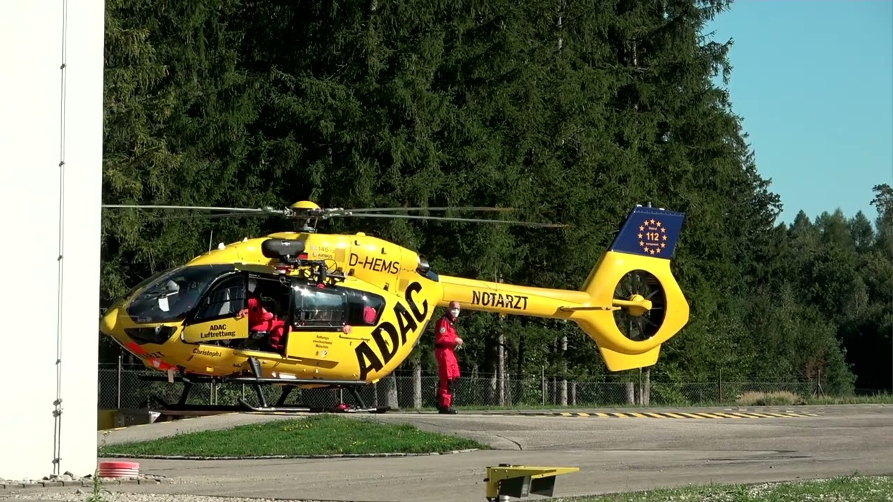 Christoph 1 Landung und Start seiner Station in München Harlaching