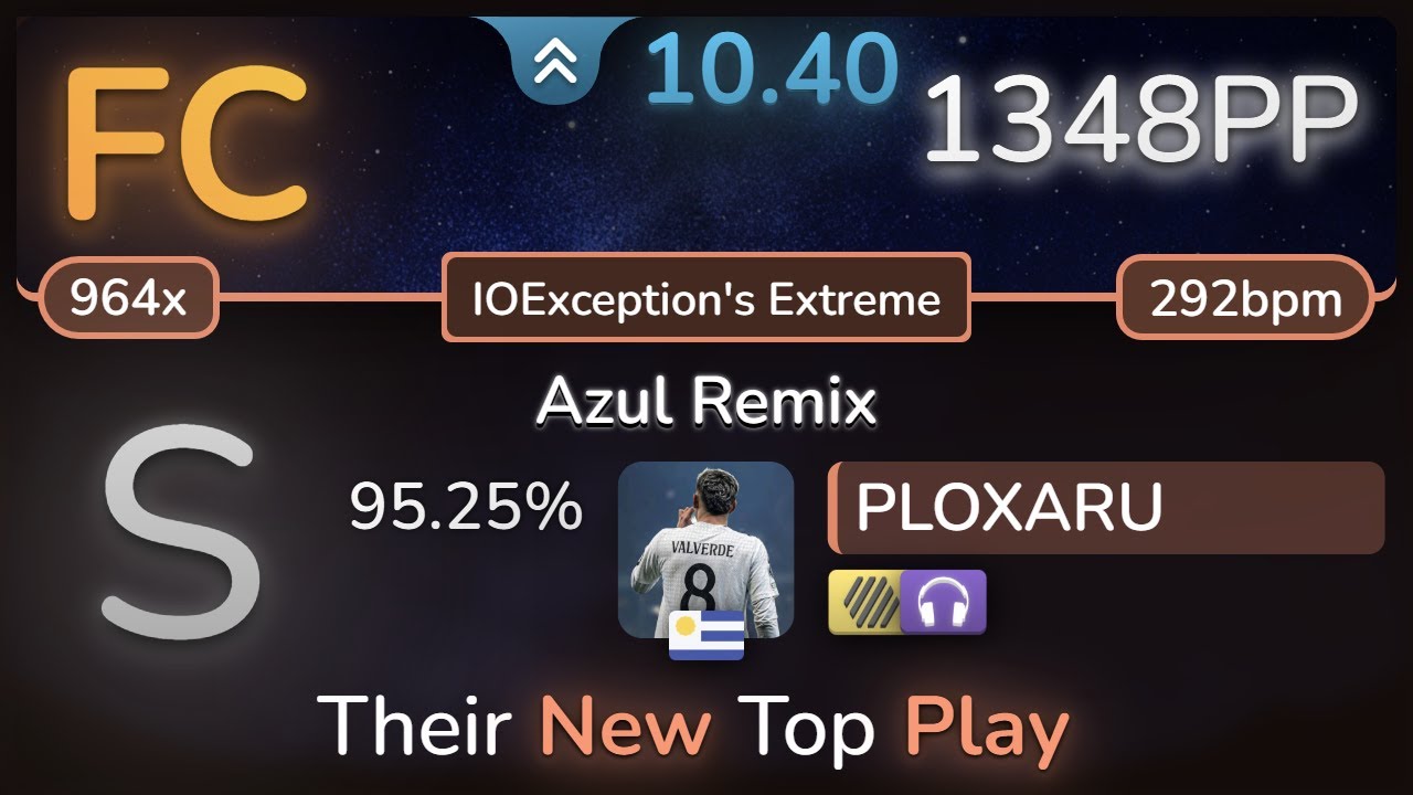 10.4⭐ PLOXARU | mezClA - Azul Remix [IOException's Extreme] +HDNC 95.25% FC 1348pp - osu!