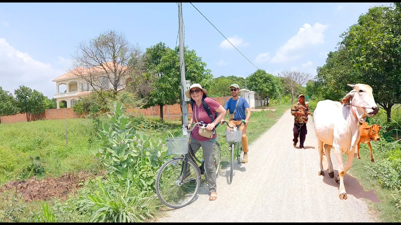 Koh Oknha Tei Village Tour, Silk Island, Countryside Farm, Market Scenes, Kandal Province, Cambodia