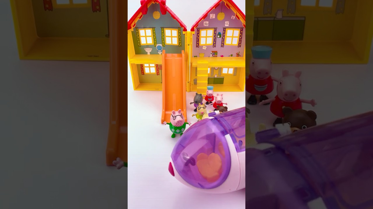 Satisfying with Unboxing & Review Peppa Pig Pink Plane Toy #review #peppapig #toys