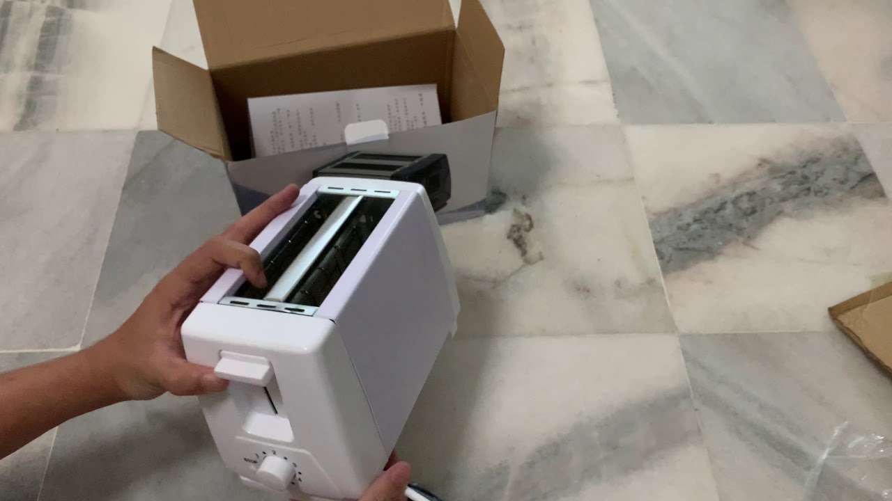Unboxing Bread Toaster Stainless Steel Breakfast 2 Slice Bread Toaster Oven Bread Maker