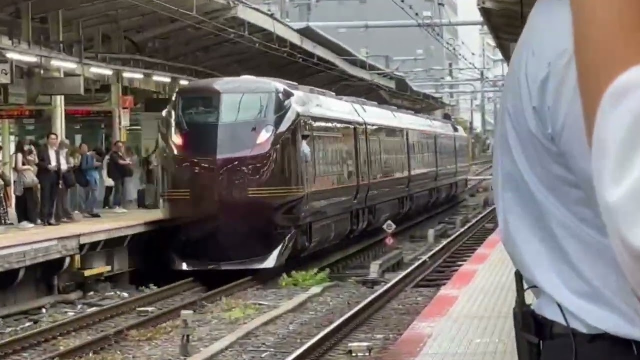 8/1 天皇ご一家須崎御用邸での静養に伴う非公開お召し列車(9001M) E655系なごみ(和) 警笛を鳴らしながら横浜駅通過