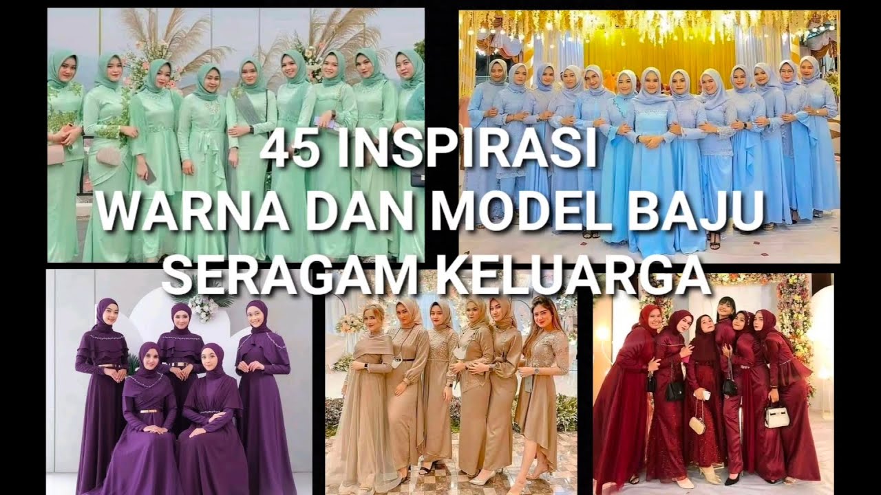 Inspirasi warna dan model baju seragam keluarga untuk pesta