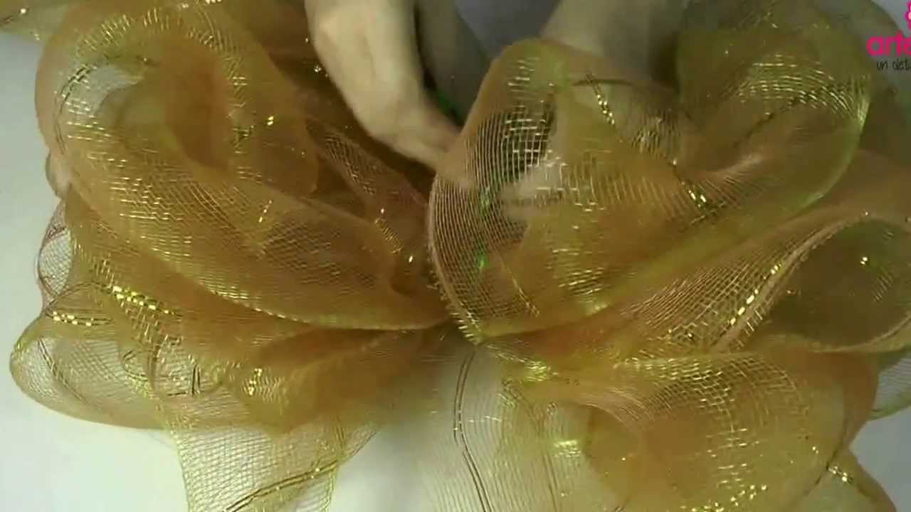 Como hacer un moño pom pom para navidad/How to make a Christmas bow pom pom