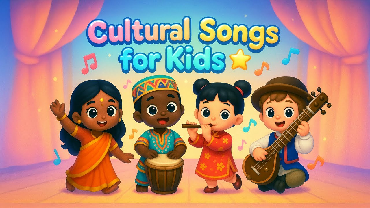 🌍 Cultural Songs for Kids | Nursery Rhyme About World Music & Dance | All Around the World