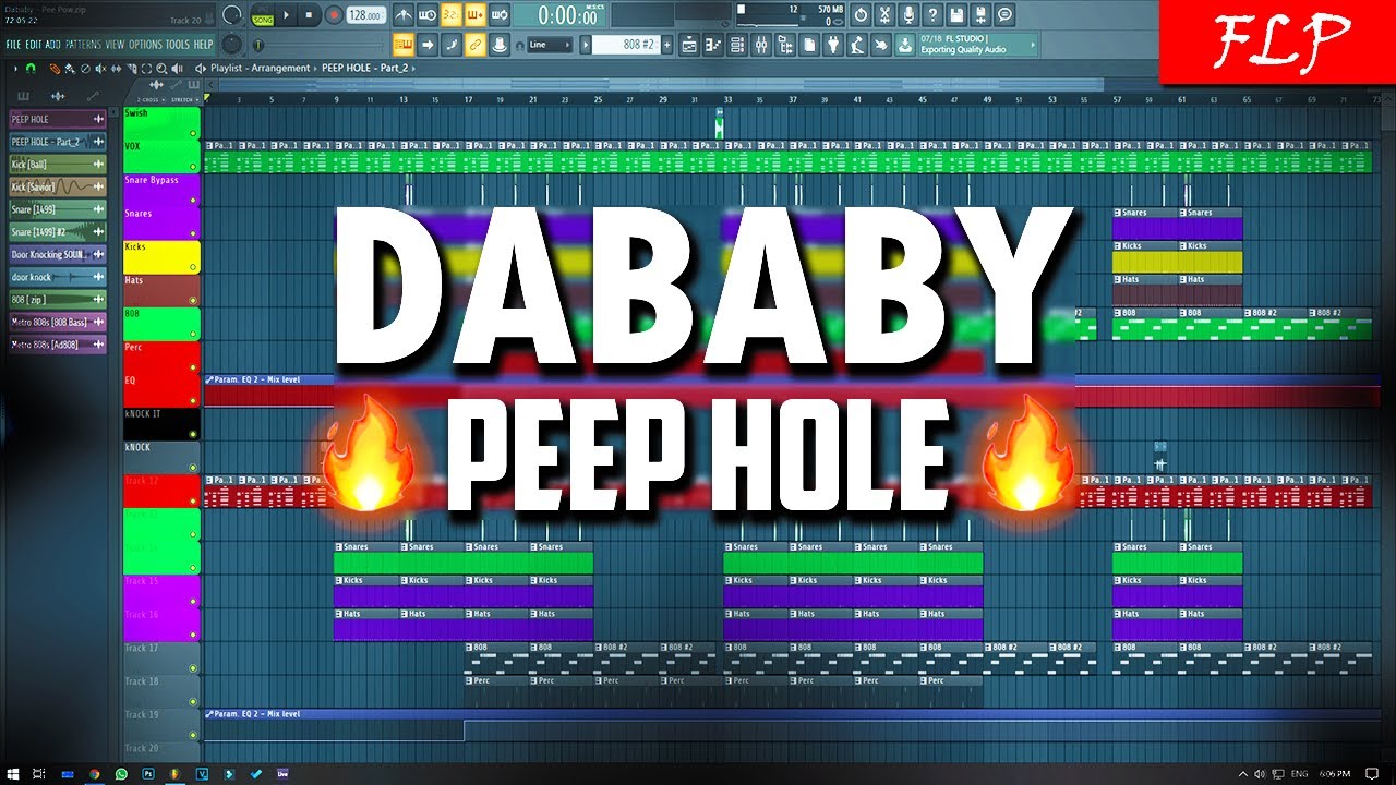 DaBaby - PEEPHOLE FL Studio Remake + FLP