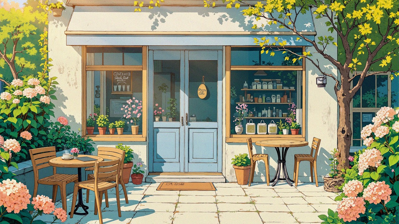 Cozy Cafe Lofi 🌸 Spring Chill Beats for Study, Work & Relaxing Moments