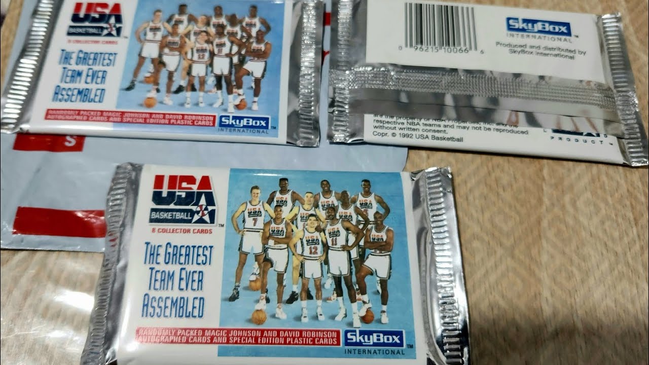 Opening of Skybox International 1992 USA Basketball Dreamteam
