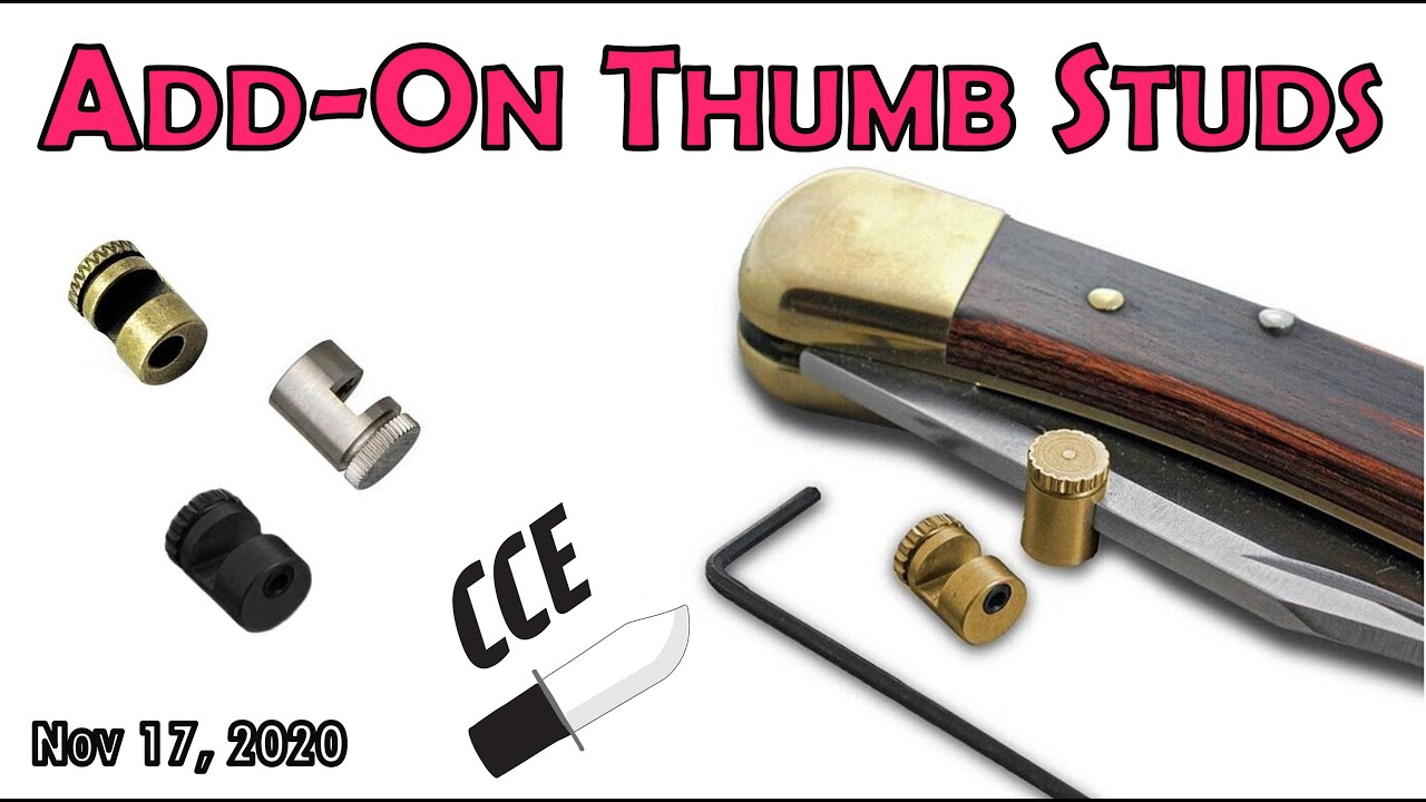 Add-On Thumb Studs - Make a 2 Hand Opening Knife a Thumb Stud Opener
