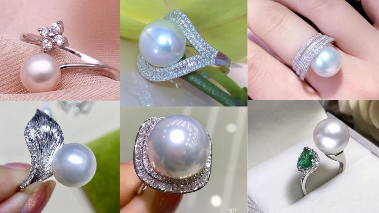 Latest Silver pearl ring design for girl and women 💞💞silver ring design💞💞