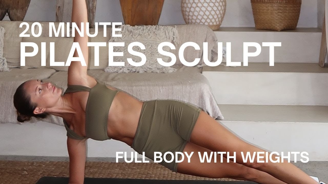 20-MINUTE PILATES SCULPT I Full Body Pilates With Weights I At Home Pilates