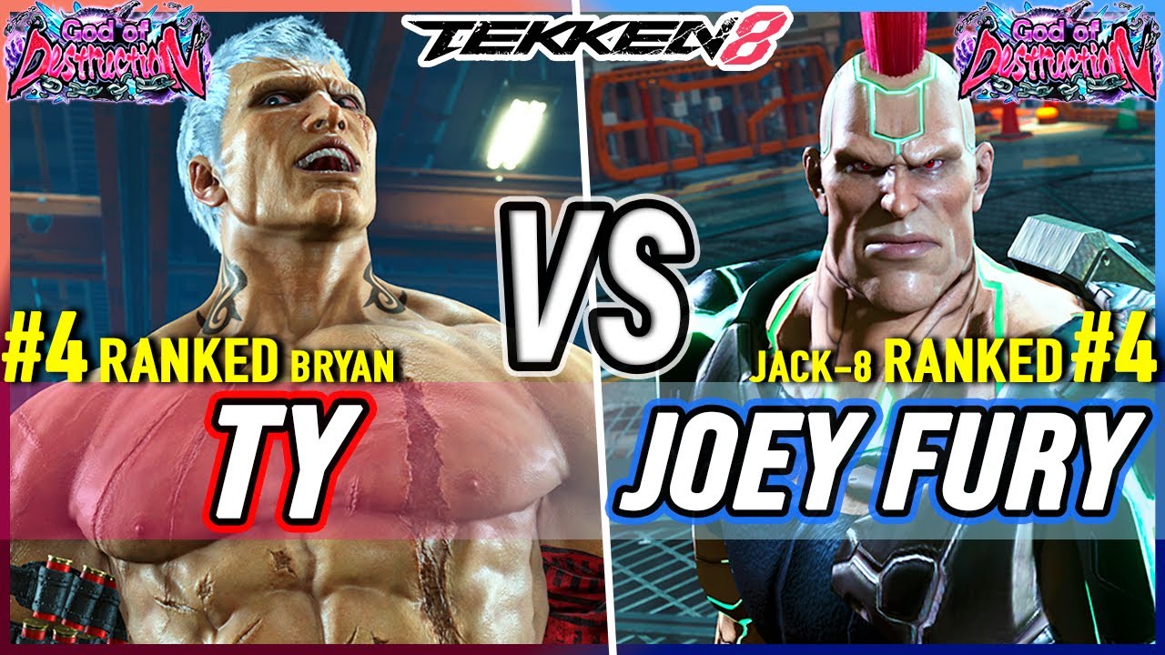 T8 🔥 TY (#4 Ranked Bryan) vs Joey Fury (#4 Ranked Jack-8) 🔥 Tekken 8 High Level Gameplay