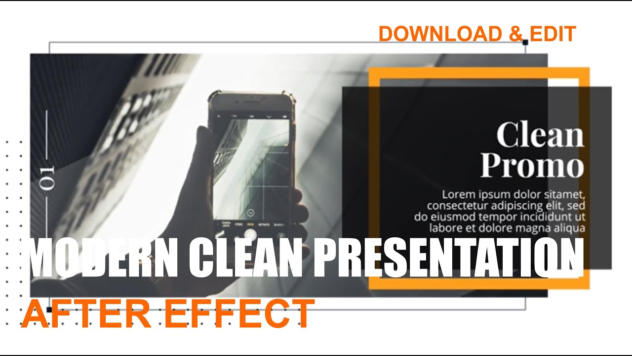download template AE Modern Clean Presentation