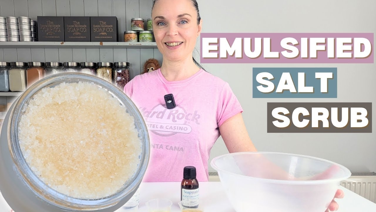 QUICK and EASY Emulsified Salt Scrub Making With Recipe