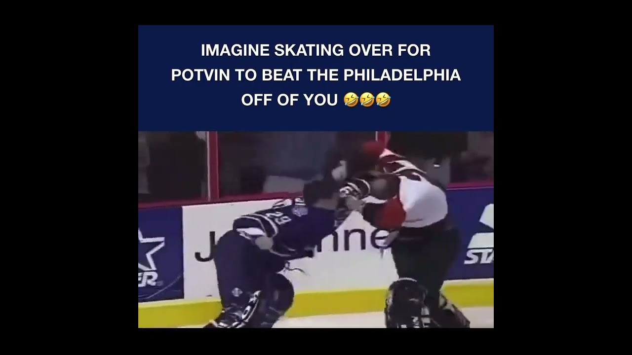 Felix Potvin vs. Ron Hextall&mdash;one of the most legendary goalie fights in NHL history! 🥊 #NHL #Hockey