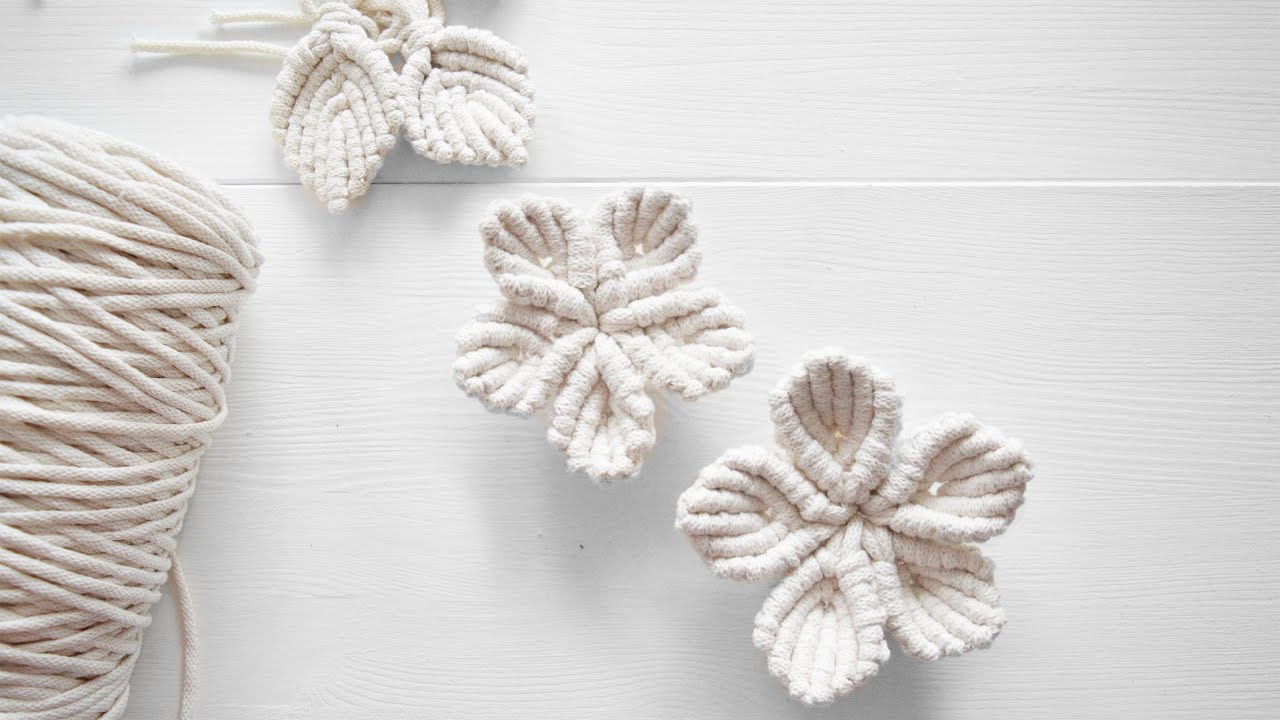 Kwiat wykonany techniką makramy tutorial DIY || How to make macrame flower