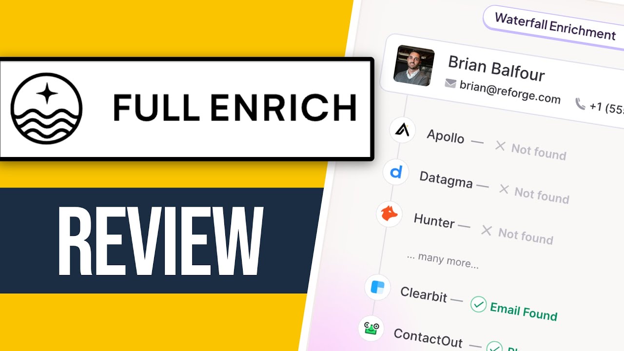 Search for B2B emails across 15+ sources! (FullEnrich Review)