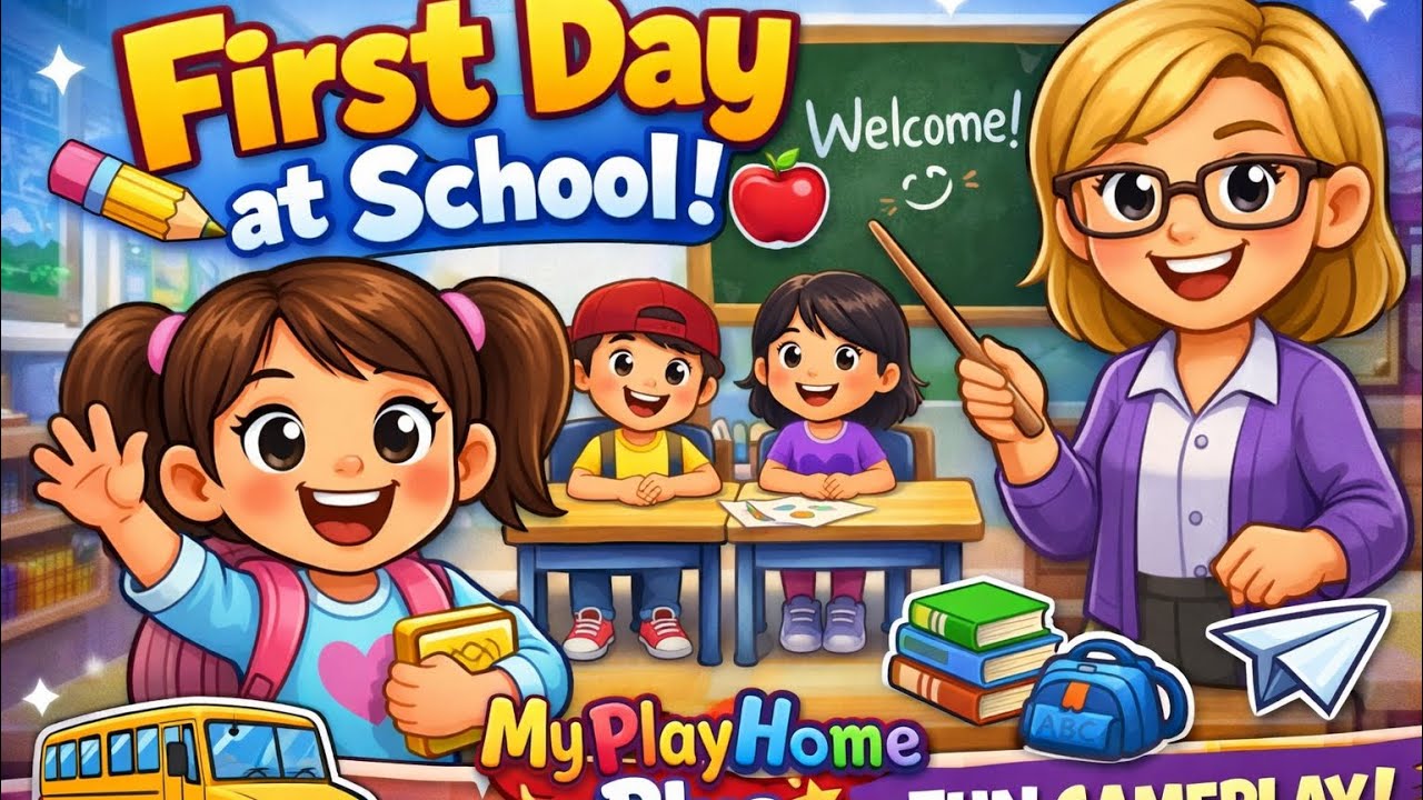 Nervous but Excited! First Day at School 🏫 | My PlayHome Plus