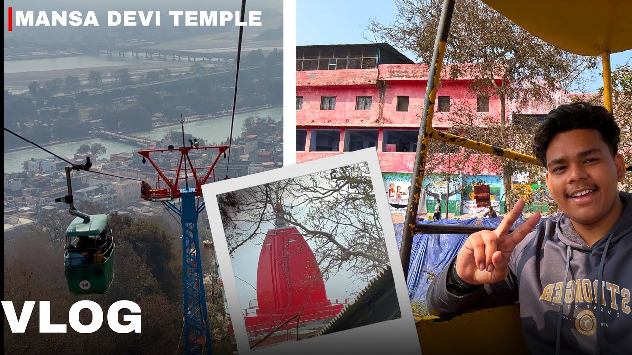 Finally mansa devi temple puch gaye 😍❤️| roop way route 😮#vloggerlife #mansadevimandirharidwar 