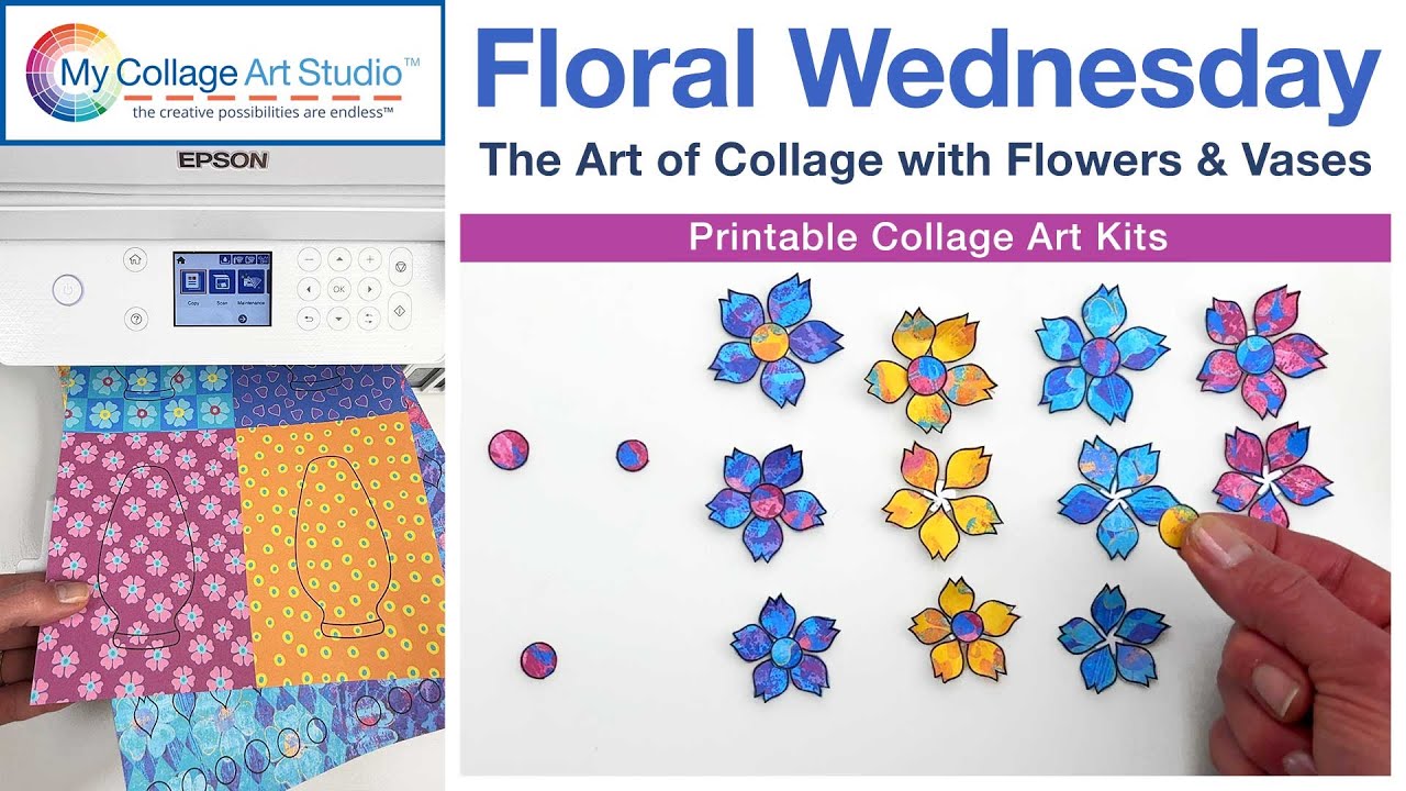 🌷 How to Assemble Collage Flowers: Cozy Nook Floral Collage Art Kit | Floral Wednesday