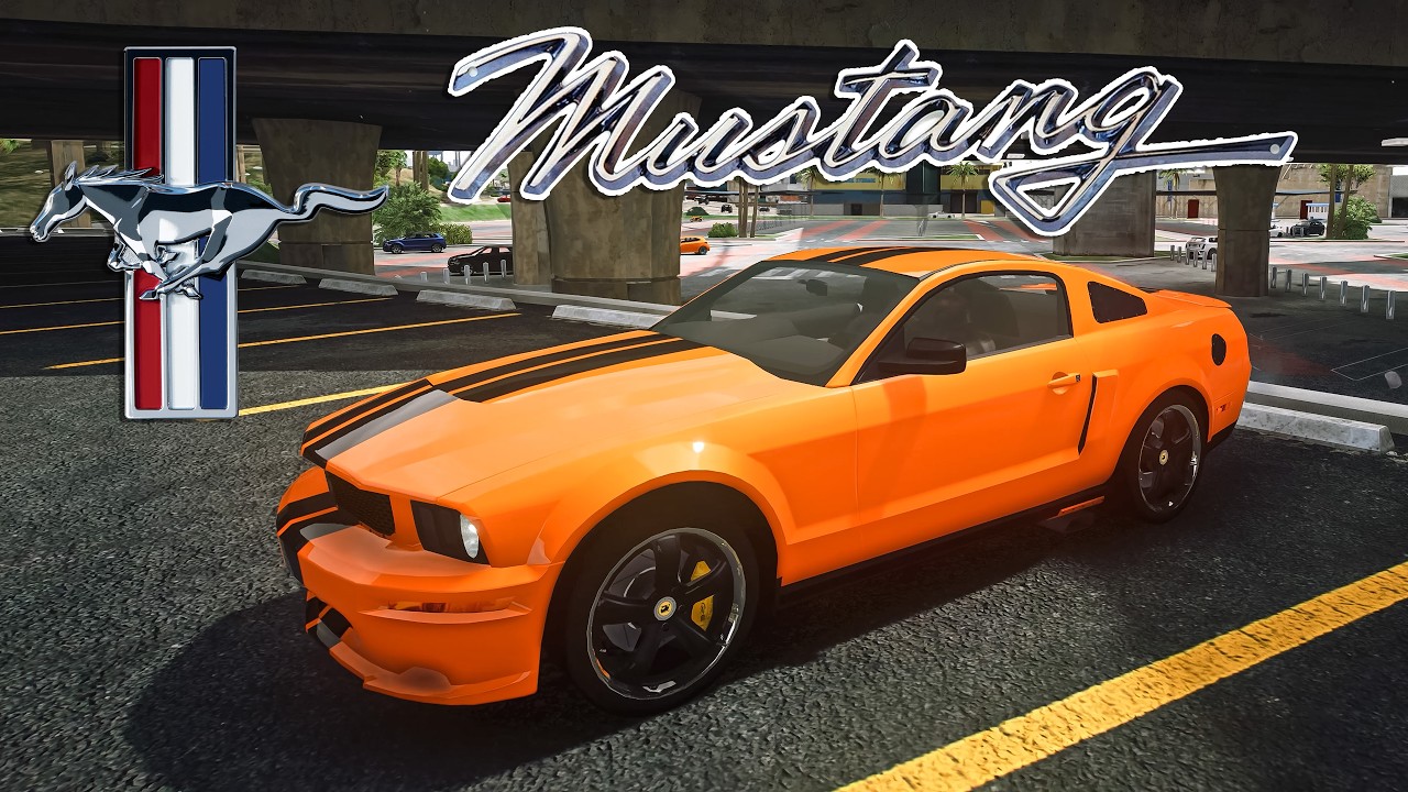 GTA V Ford Mustang GT 2005 [Add-On] + Realistic Engine Sound Mod [QuantV] 4K