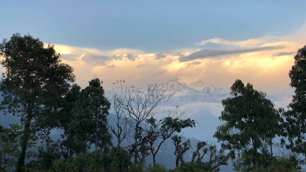 Machapuchare Fishtail time lapse with healing bowl sound