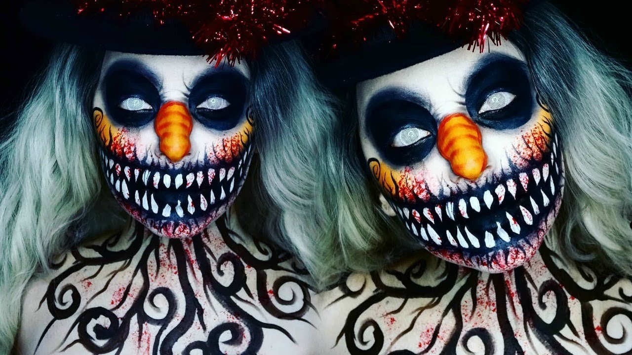Twisted Frosty the Snowman Makeup Tutorial
