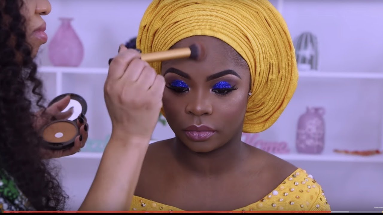 NIGERIAN WEDDING MAKEUP TRANSFORMATION| BLACK BEAUTY MAKEUP