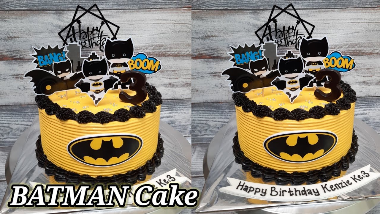 BATMAN Cake | Cara membuat kue ulang tahun tema Batman