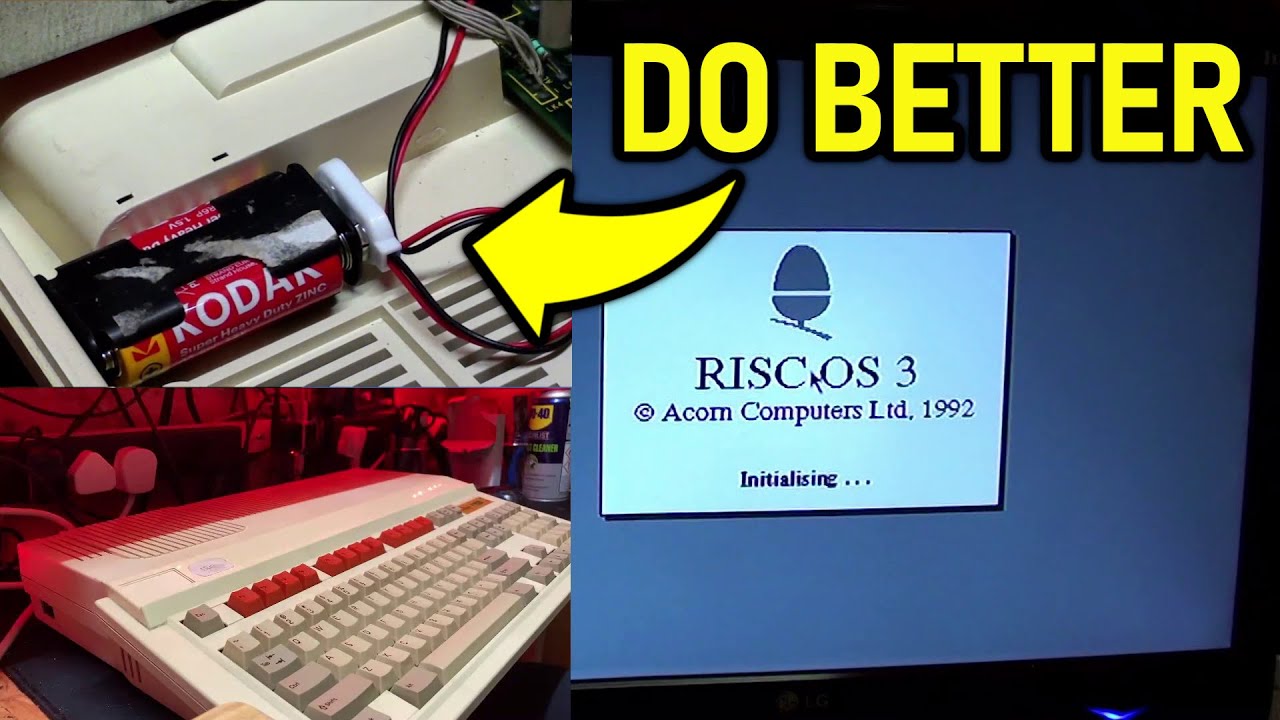 Замена внутренней батареи Acorn A3000 Archimedes