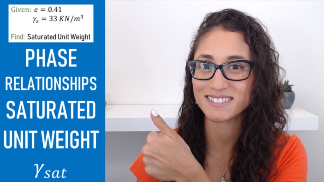 FE Civil Geotechnical - Phase Relationships Saturated Unit Weight