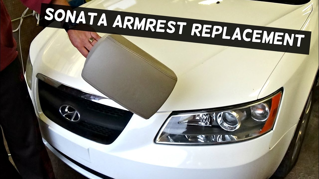 Снятие и замена крышки подлокотника HYUNDAI SONATA 2005 2006 2007 2008 2009 2010