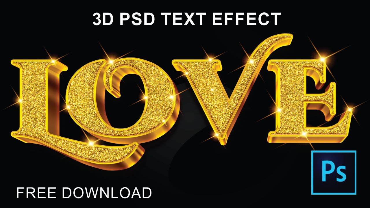 How to make 3d Gold Text Effect  in photoshop | PSD  File Free Download  | Page - 192