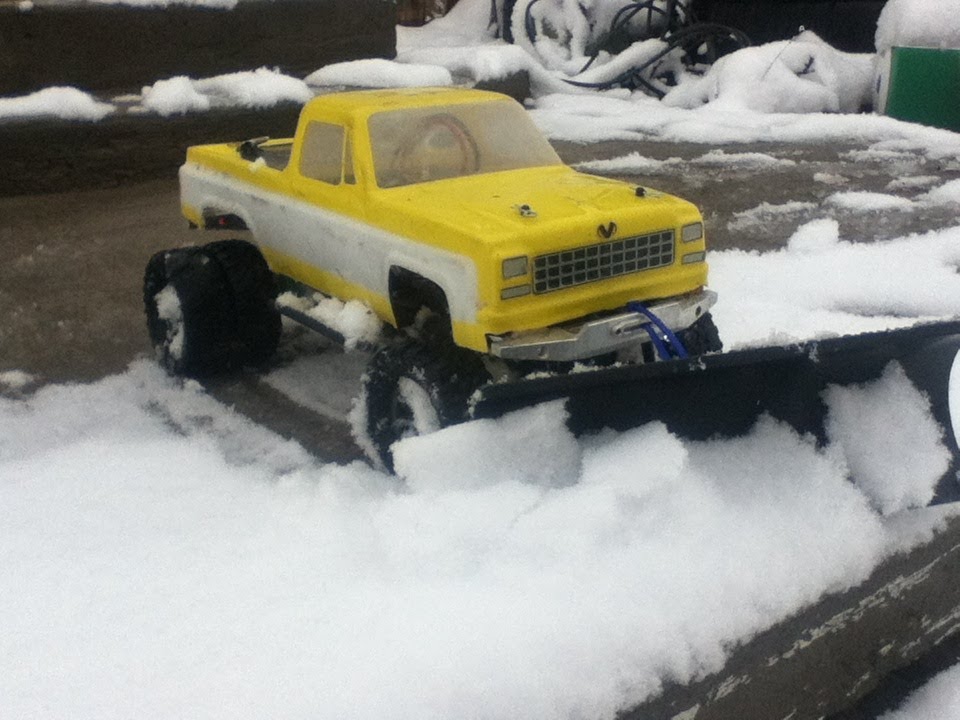 Yellow Chevy = a pass with the snow plow