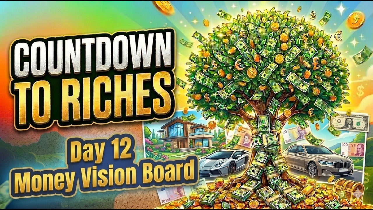 Countdown to Riches- Day 12 Money Vision board