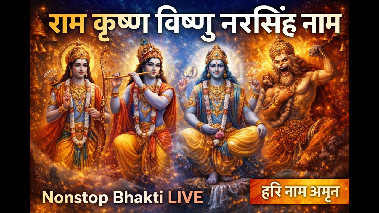 श्री हरि विष्णु भजन | राम कृष्ण नरसिंह नाम जाप |सबसे शक्तिशाली भजन |  Powerful Bhajan | #bhajan