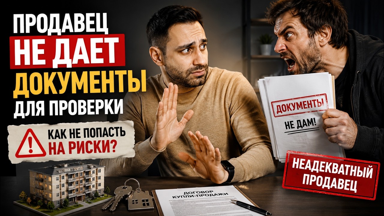 Продавец квартиры НЕ дает документы для проверки | Действия покупателя | 2026