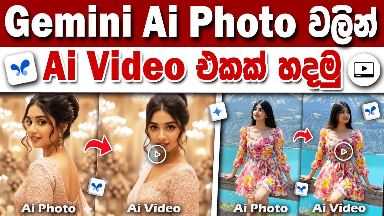How To Convert Trending Ai Photos To Ai Video Sinhala | Create Trending Ai Videos Using VEO Gemini