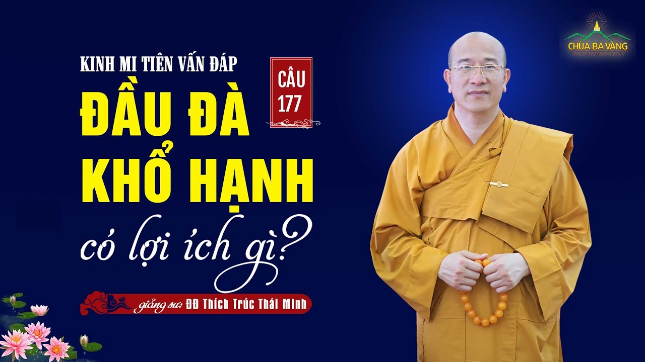 Đầu đà khổ hạnh có lợi ích gì? | Kinh Mi Tiên vấn đáp câu 177 | Thầy Thích Trúc Thái Minh