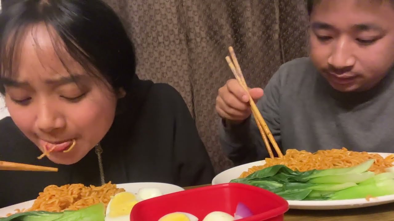 Korean spicy | First Noodle Mukbang 😂🍜