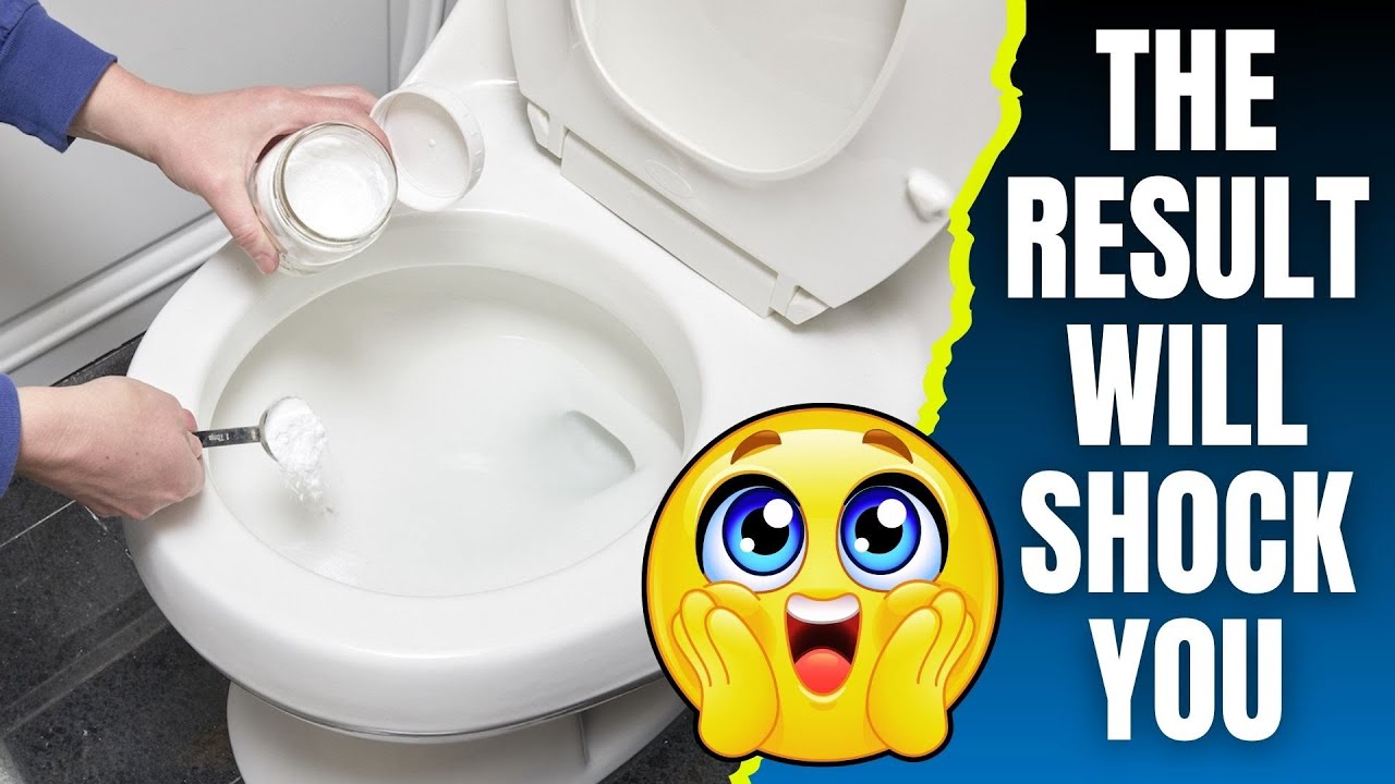 How to Clean Toilet Bowl Stains FAST with Baking Soda & Vinegar 🚽✨