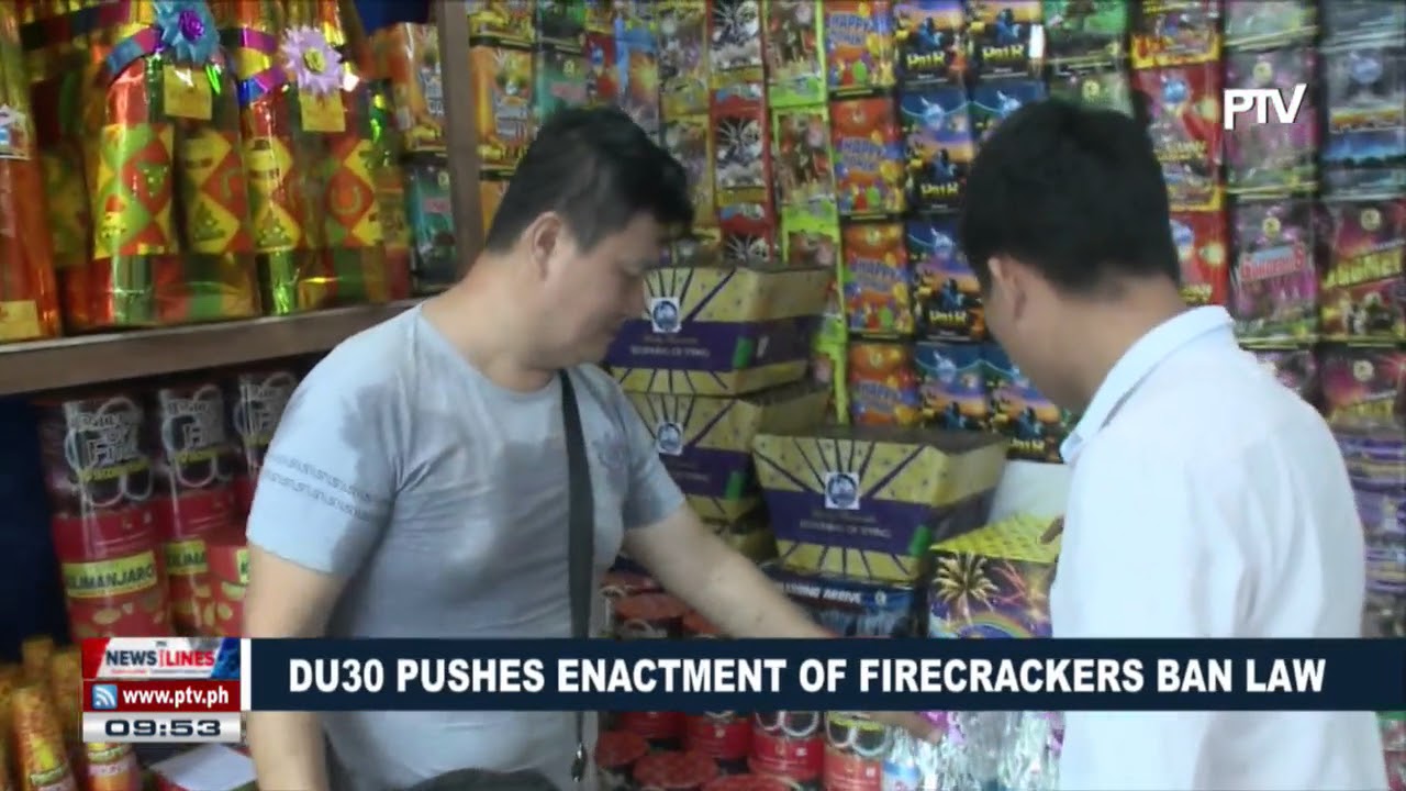 Du30 pushes enactment of Firecrackers Ban Law