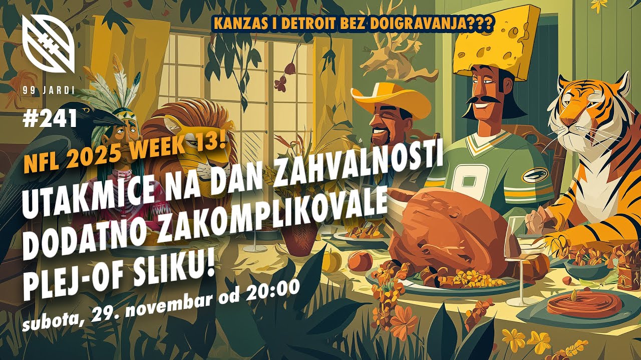 99 jardi no. 241 - NFL 2025 week 13! KANZAS I DETROIT BEZ DOIGRAVANJA???