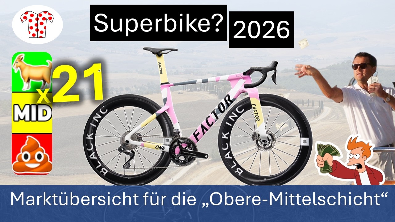 Welches Superbike kaufen? Rennrad 2026 Marktübersicht €€€ - alle Teamräder der Profis