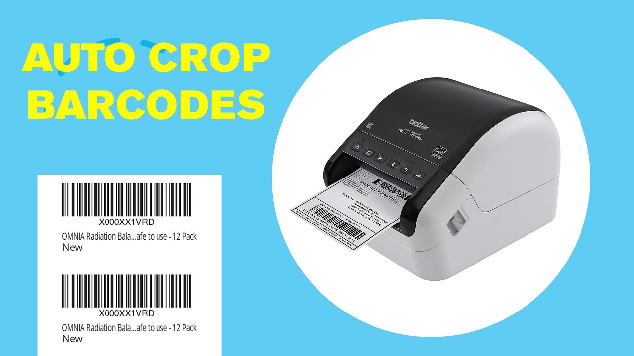 Auto Print FBA Barcodes on Brother Printers with Auto Crop  -  (and not only Amazon Labels)