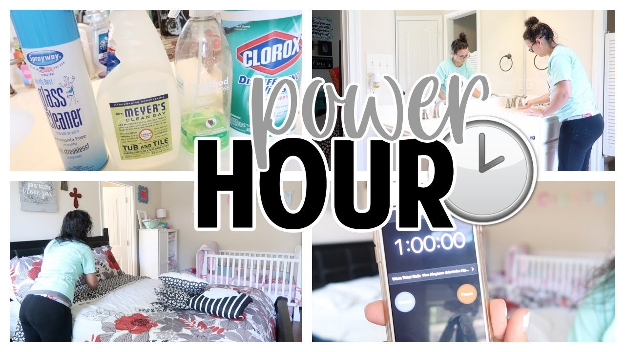 POWER HOUR CLEANING, SUPER MESSY | MASTER BED & BATH | MOTIVATIONAL