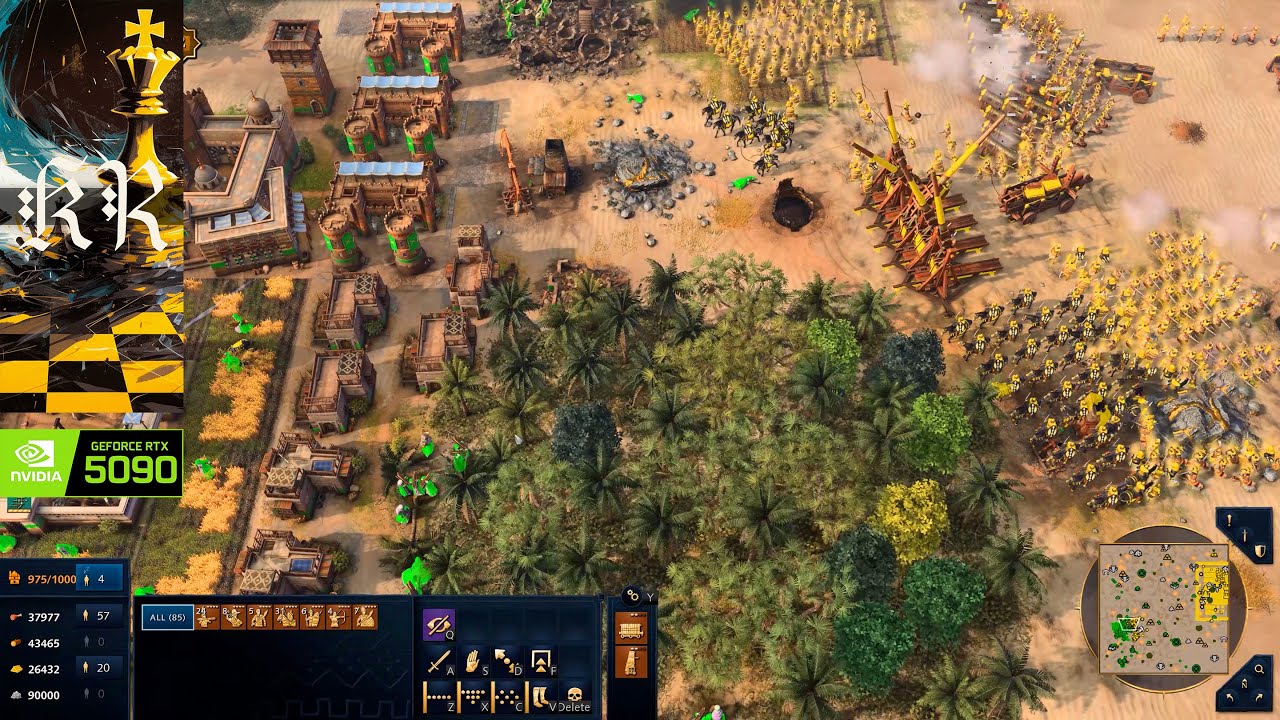 Age of Empires 4 | 4K Ultra RTX 5090 | Malians Army Against Abbasid | Sahara Desert War