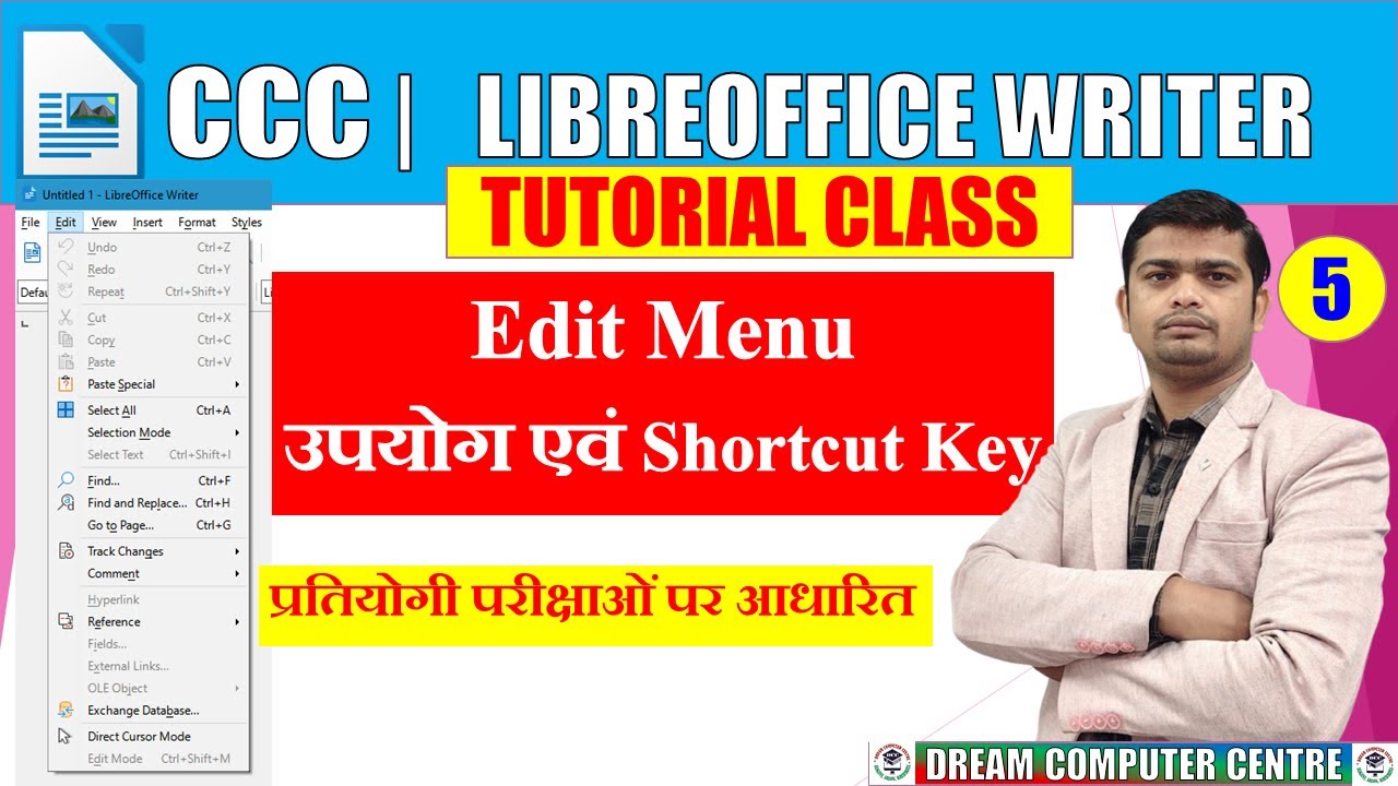 Libreoffice Writer Edit Menu hindi tutorial || How to work on edit menu in writer #libreofficewriter