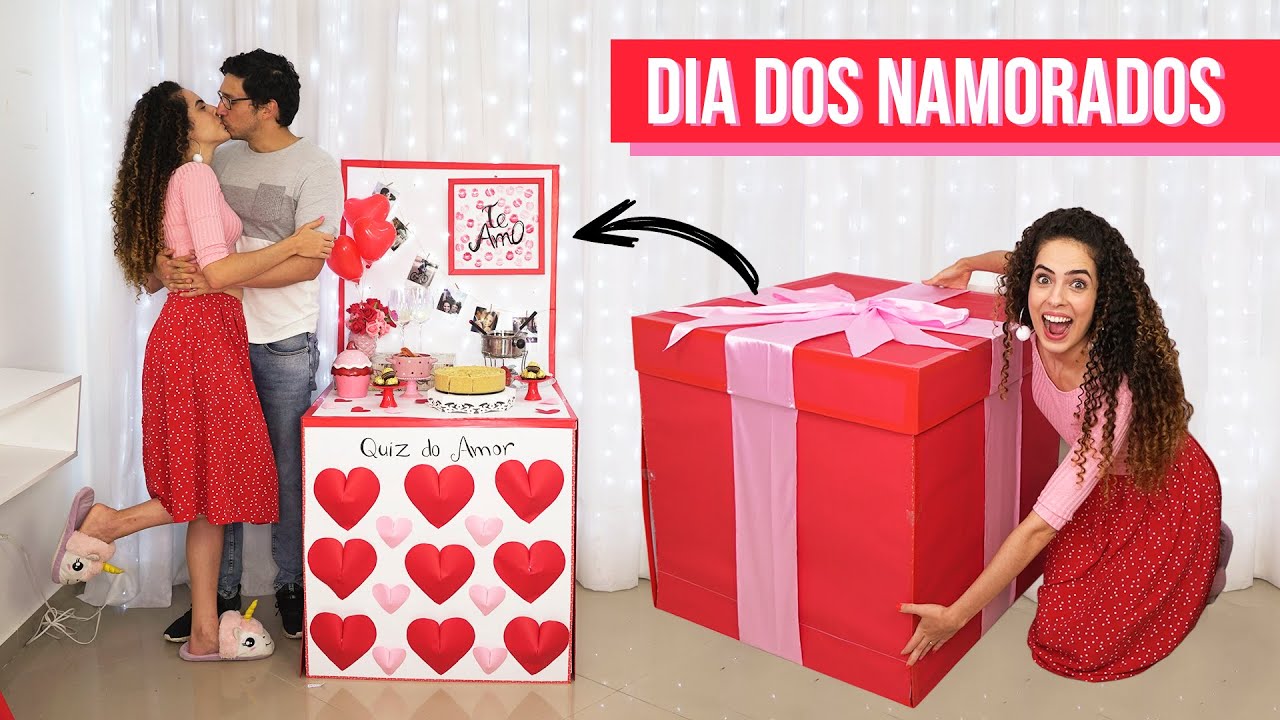 CAIXA EXPLOSIVA GIGANTE PRO DIA DOS NAMORADOS + QUIZ DO AMOR COM MEU MARIDO| Paula Stephânia